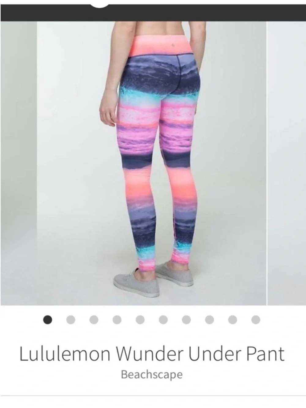 Lululemon Wunder Under Mid Rise BEACHSCAPE Sunset Mirage Tights Sz 10 Rare